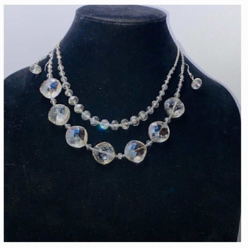 Stunning Double Strand Crystal Necklace by Loft Outlet